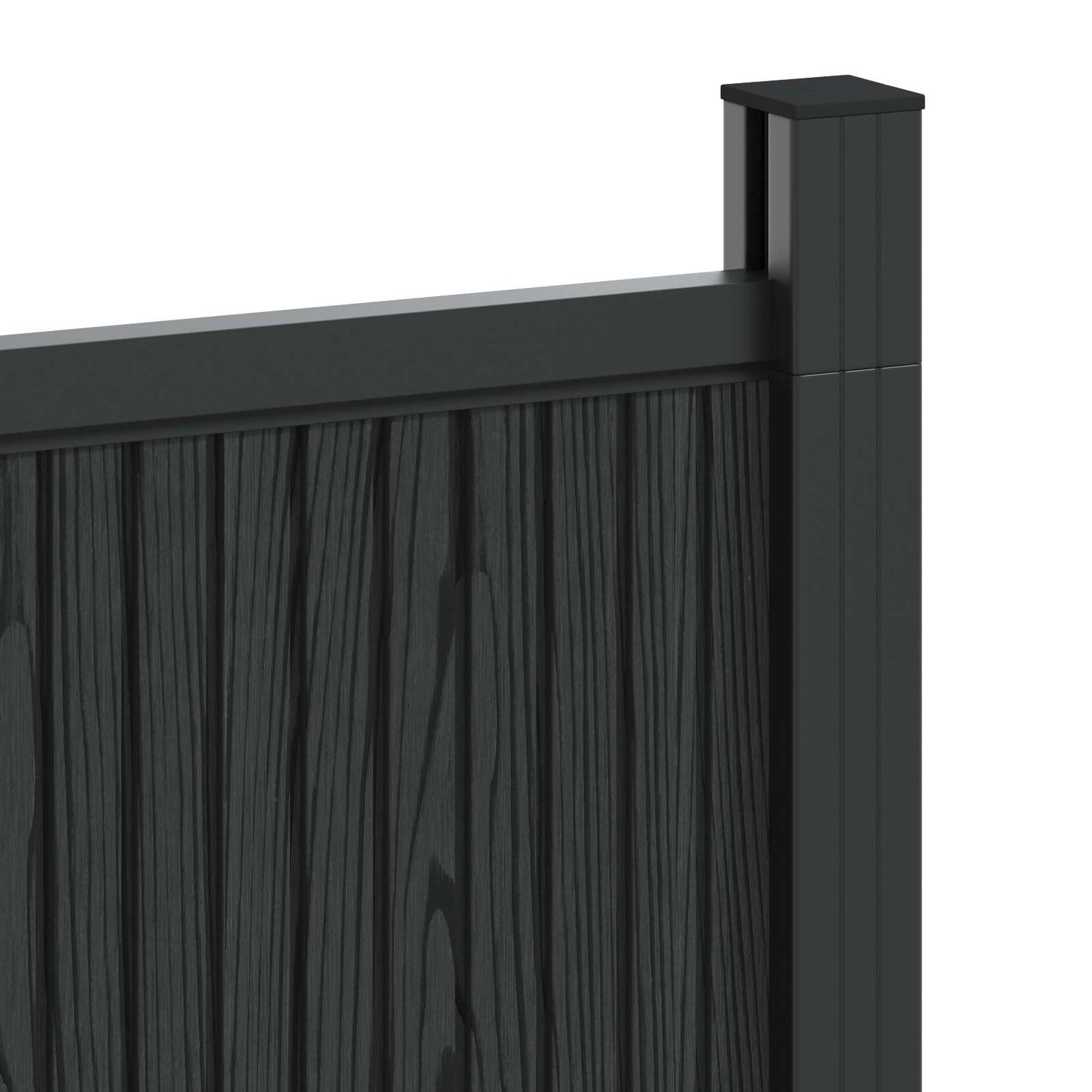 Zaunelement 4 Pcs Wpc Und Aluminium