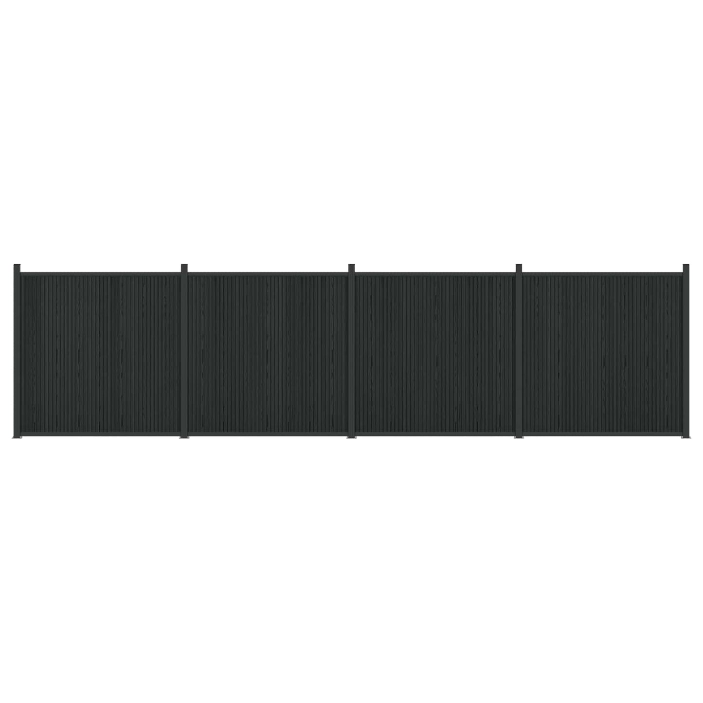 Zaunelement 4 Pcs Wpc Und Aluminium