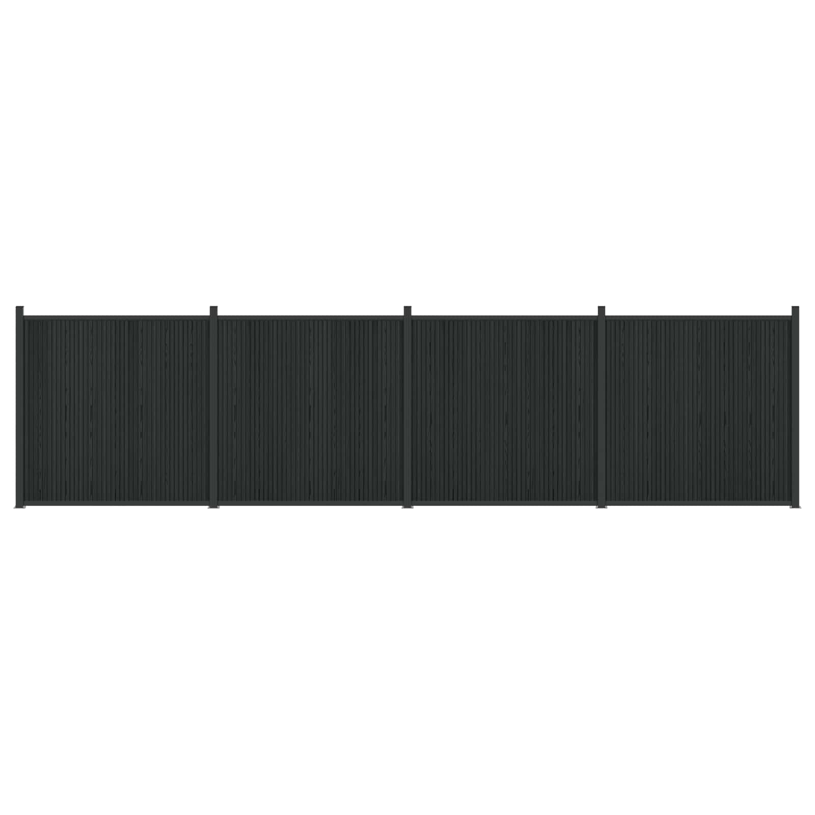 Zaunelement 4 Pcs Wpc Und Aluminium
