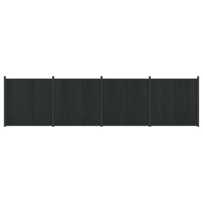 Zaunelement 4 Pcs Wpc Und Aluminium