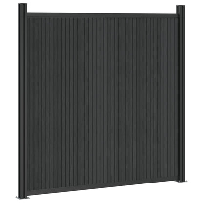 Zaunelement 4 Pcs Wpc Und Aluminium