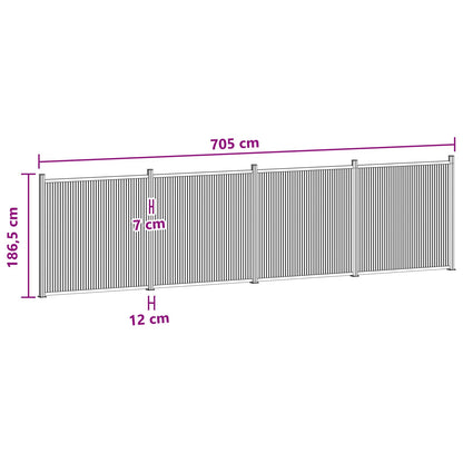 Zaunelement 4 Pcs Wpc Und Aluminium