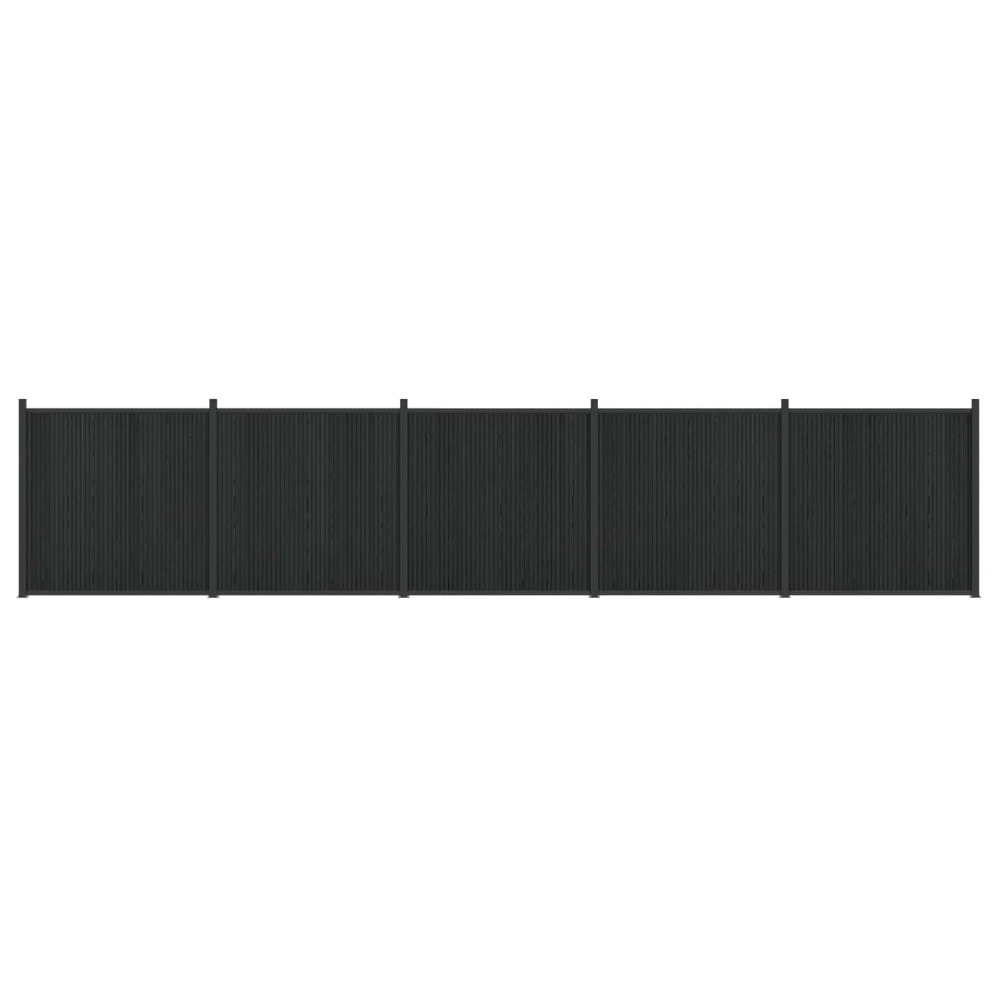 Zaunelement 5 Pcs Wpc Und Aluminium