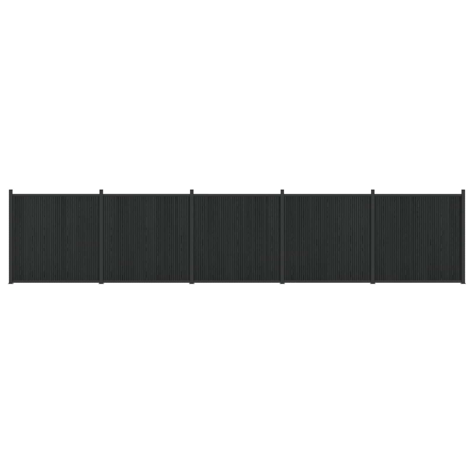 Zaunelement 5 Pcs Wpc Und Aluminium