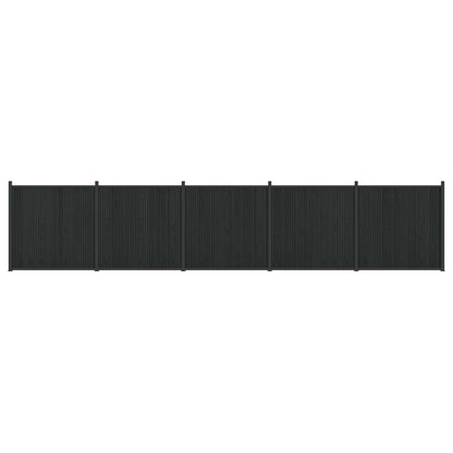 Zaunelement 5 Pcs Wpc Und Aluminium