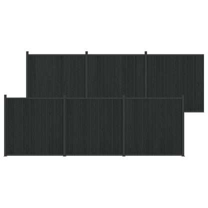 Zaunelement 6 Pcs Wpc Und Aluminium