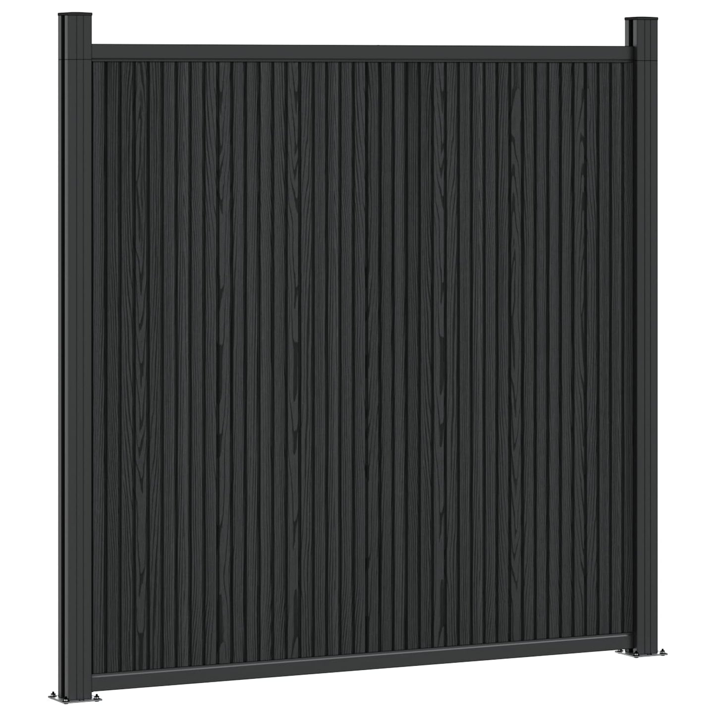 Zaunelement 6 Pcs Wpc Und Aluminium