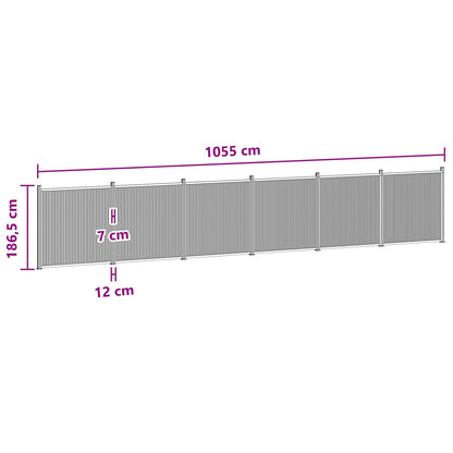 Zaunelement 6 Pcs Wpc Und Aluminium