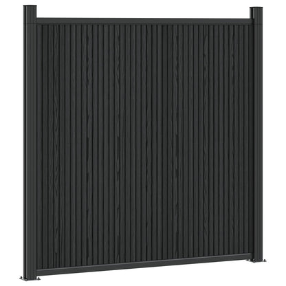 Zaunelement 8 Pcs Wpc Und Aluminium