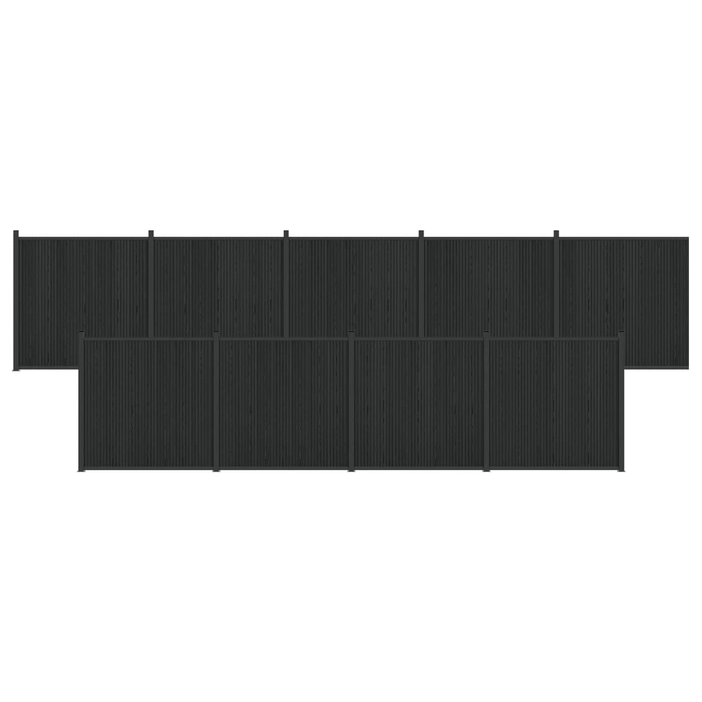 Zaunelement 9 Pcs Wpc Und Aluminium