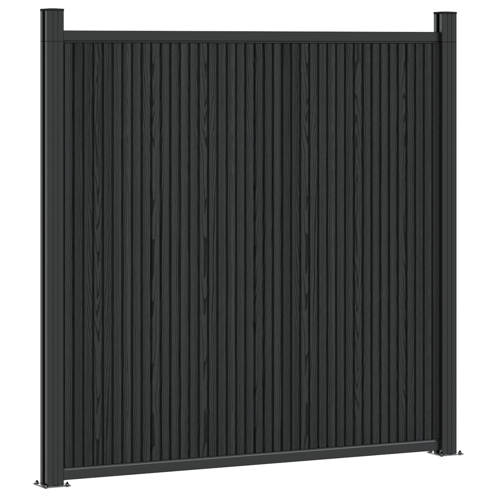 Zaunelement 9 Pcs Wpc Und Aluminium
