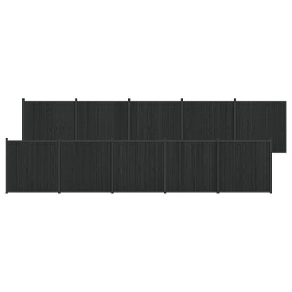 Zaunelement 10 Pcs Wpc Und Aluminium