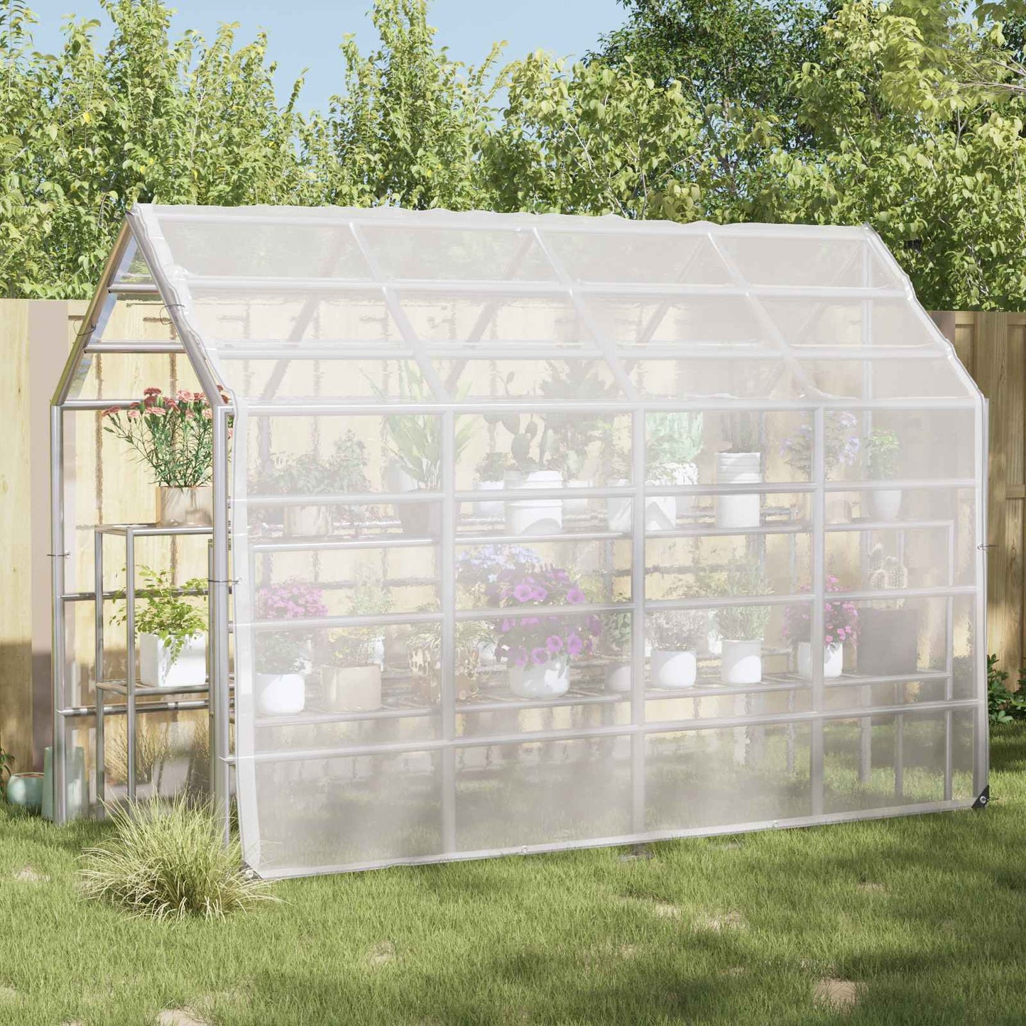Plane Mit Ösen Transparent 7 X 4 M Polyethylen