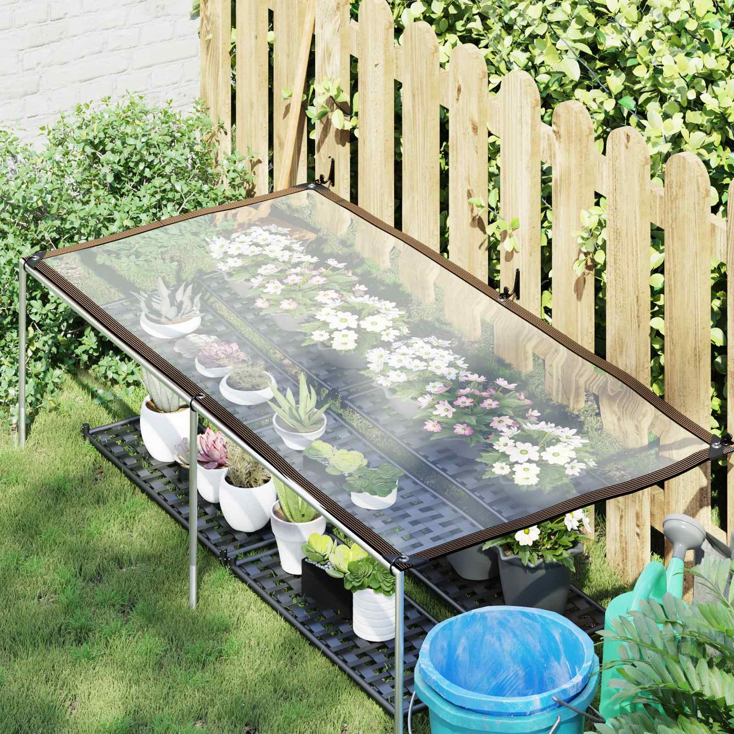 Pflanzenabdeckung Mit Ösen Polyethylen