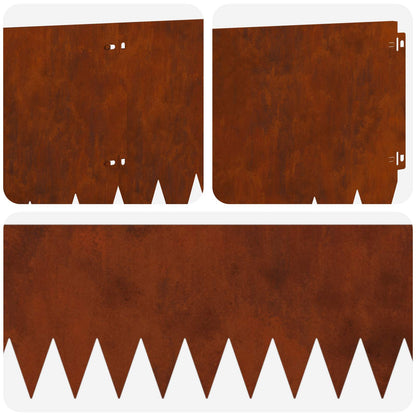 Raseneinfassung 20 Pcs 103 X Stahl Rostig