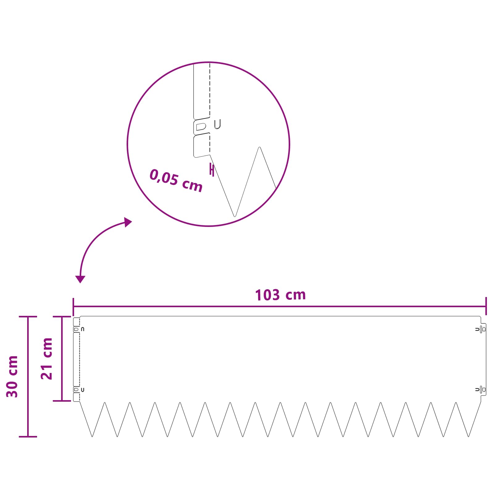 Raseneinfassung 20 Pcs 103 X Stahl Rostig