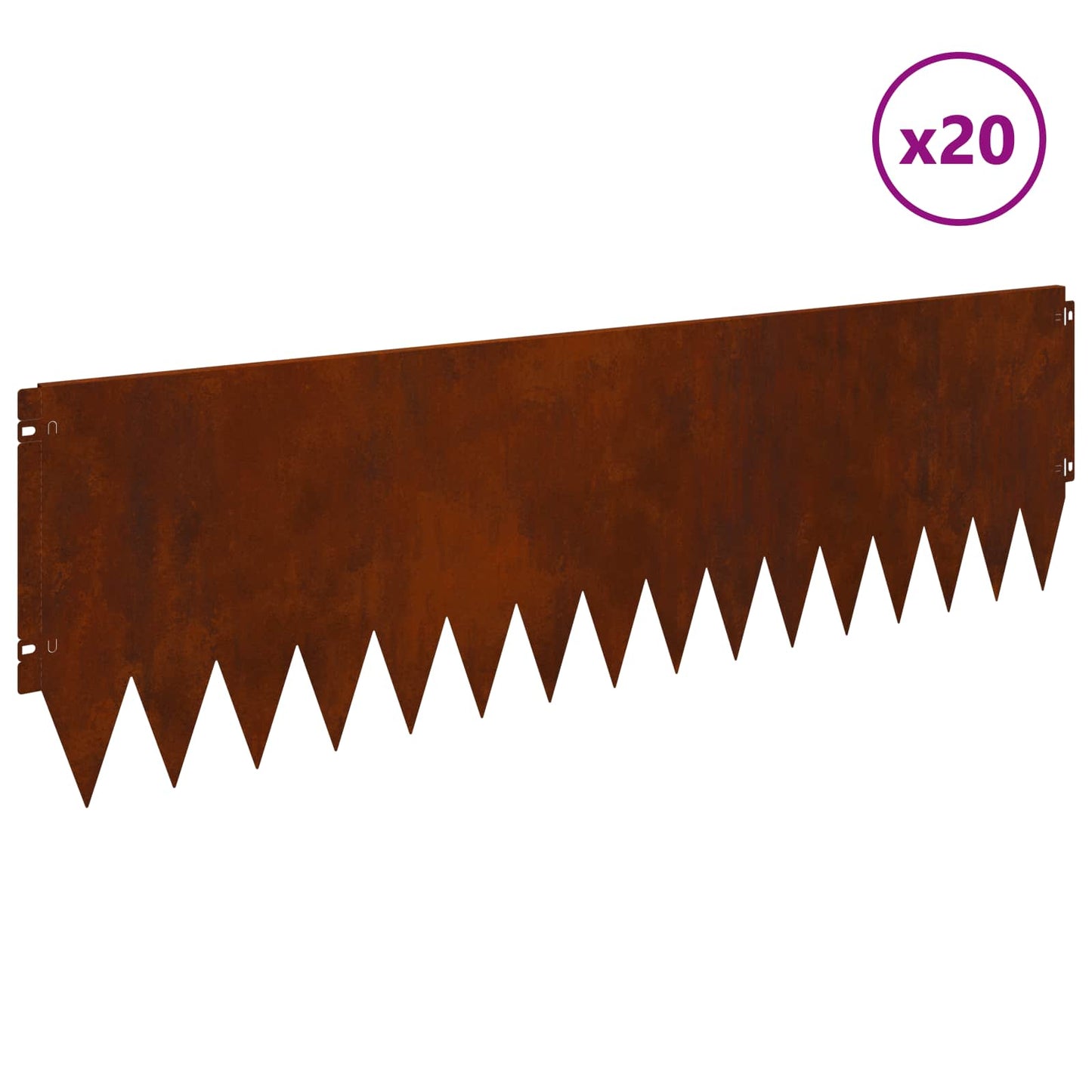 Raseneinfassung 20 Pcs 103 X Stahl Rostig