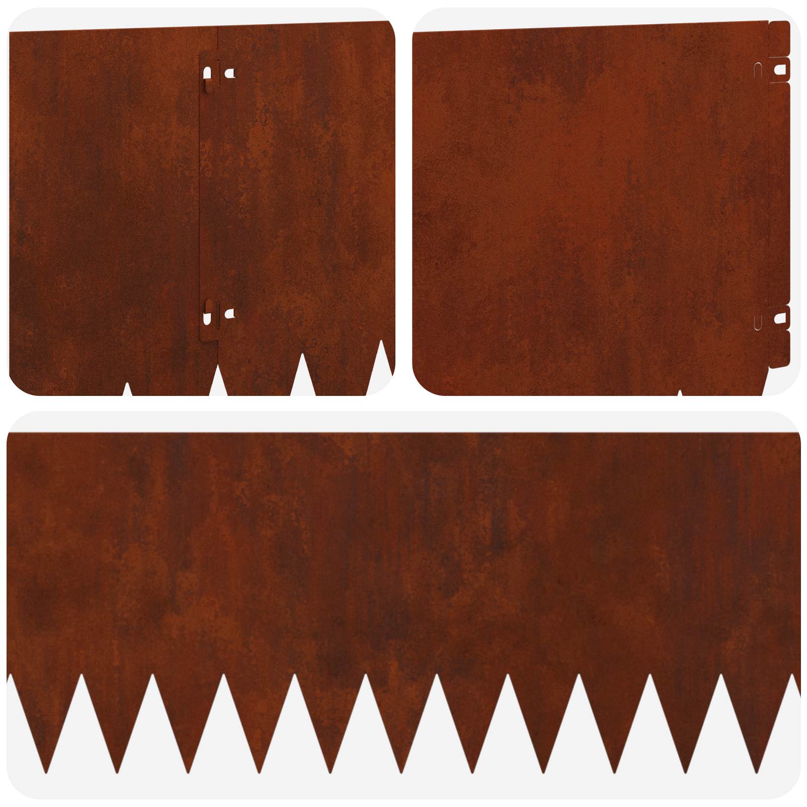 Raseneinfassung 20 Pcs 103 X Stahl Rostig