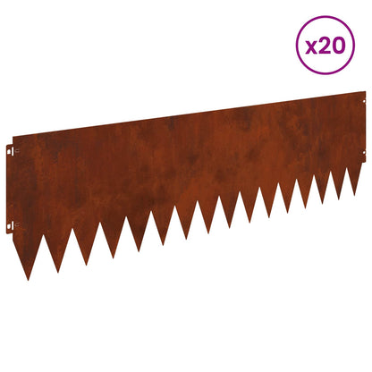 Raseneinfassung 20 Pcs 103 X Stahl Rostig