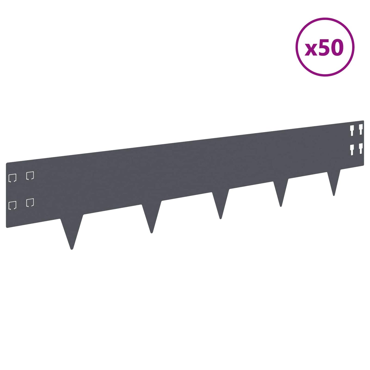 Raseneinfassung 50 Pcs 100 X Stahl Anthrazit