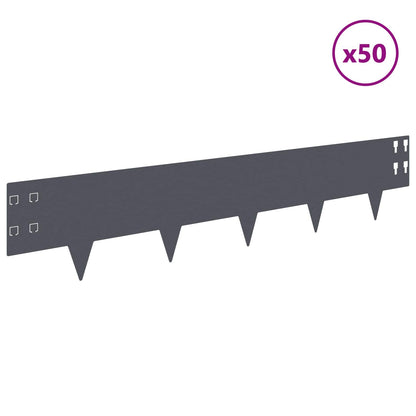 Raseneinfassung 50 Pcs 100 X Stahl Anthrazit