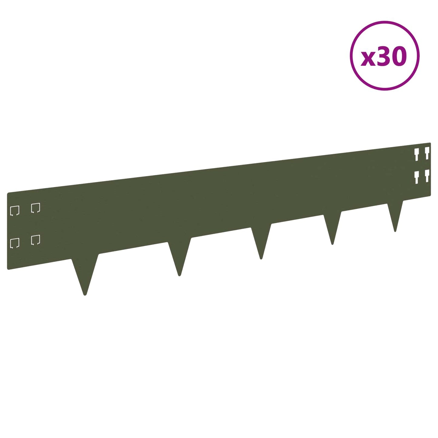 Raseneinfassung 30 Pcs 100 X Stahl Olivgrün