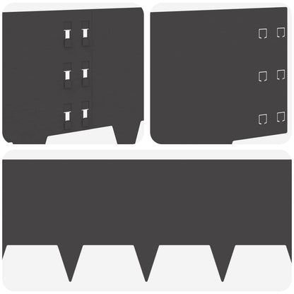 Raseneinfassung 10 Pcs 100 X Stahl Schwarz