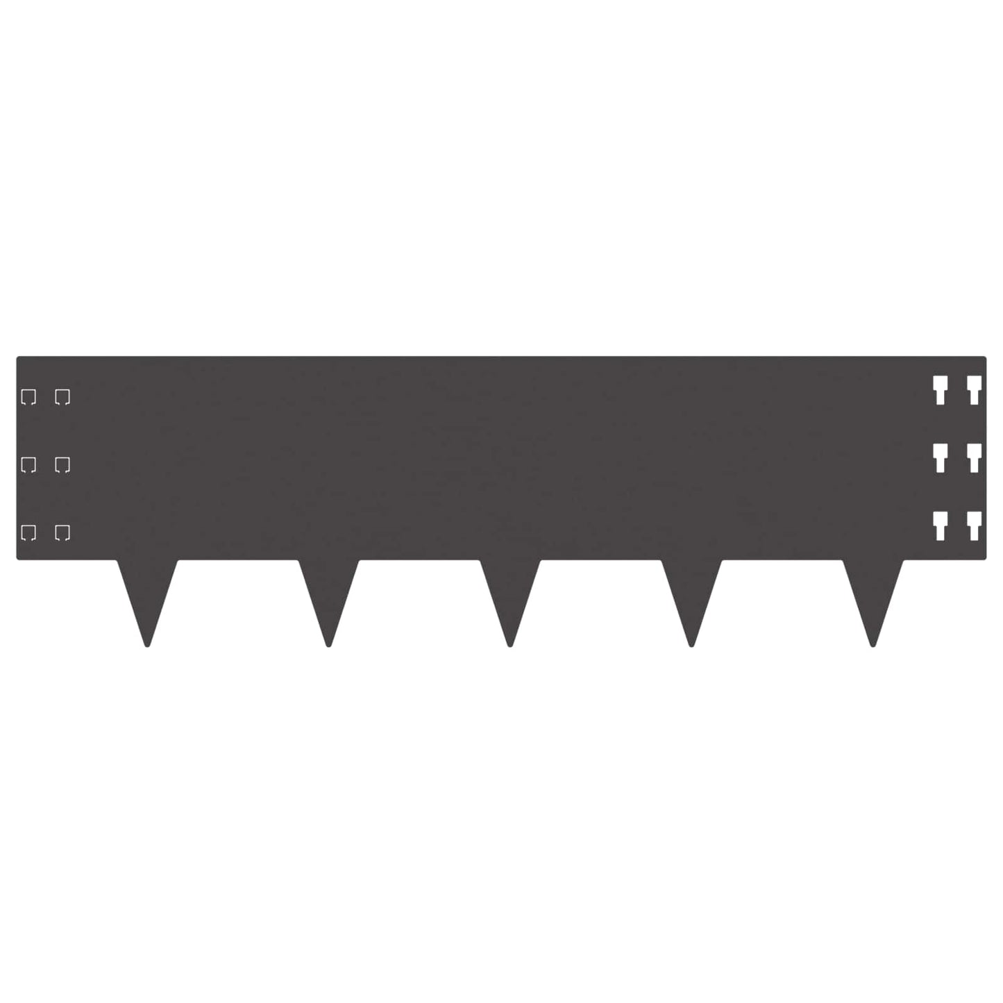 Raseneinfassung 10 Pcs 100 X Stahl Schwarz