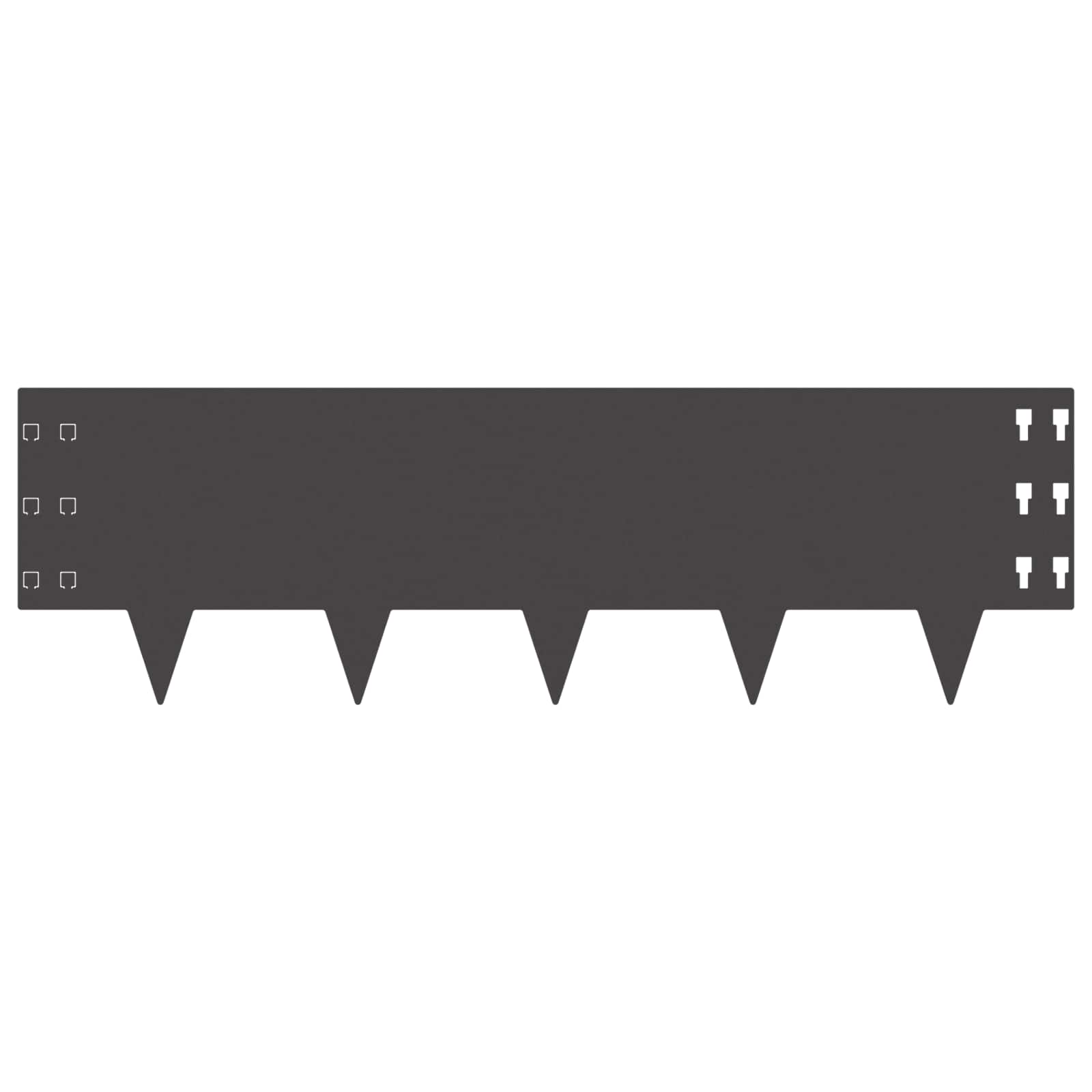 Raseneinfassung 10 Pcs 100 X Stahl Schwarz