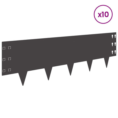 Raseneinfassung 10 Pcs 100 X Stahl Schwarz
