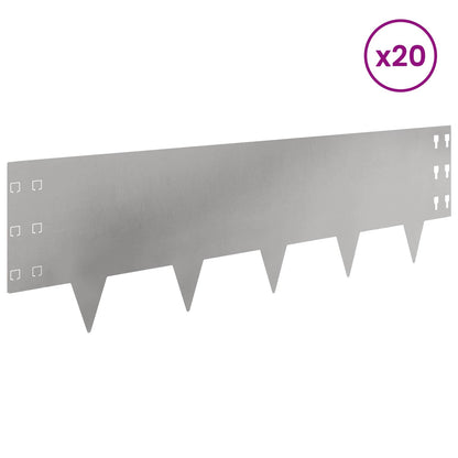 Raseneinfassung 20 Pcs 100 X Stahl Silber Edelstahl