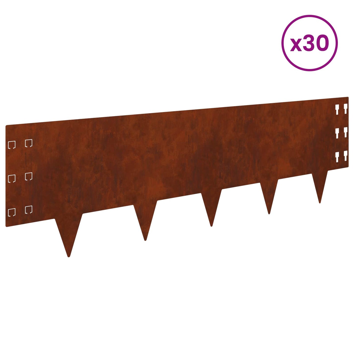 Raseneinfassung 30 Pcs 100 X Stahl Rostig Wetterfeststahl