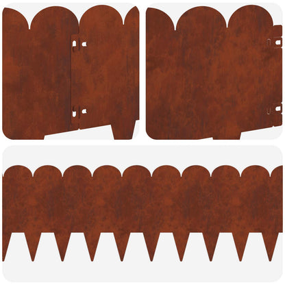 Raseneinfassung 30 Pcs 103 X Stahl Rostig