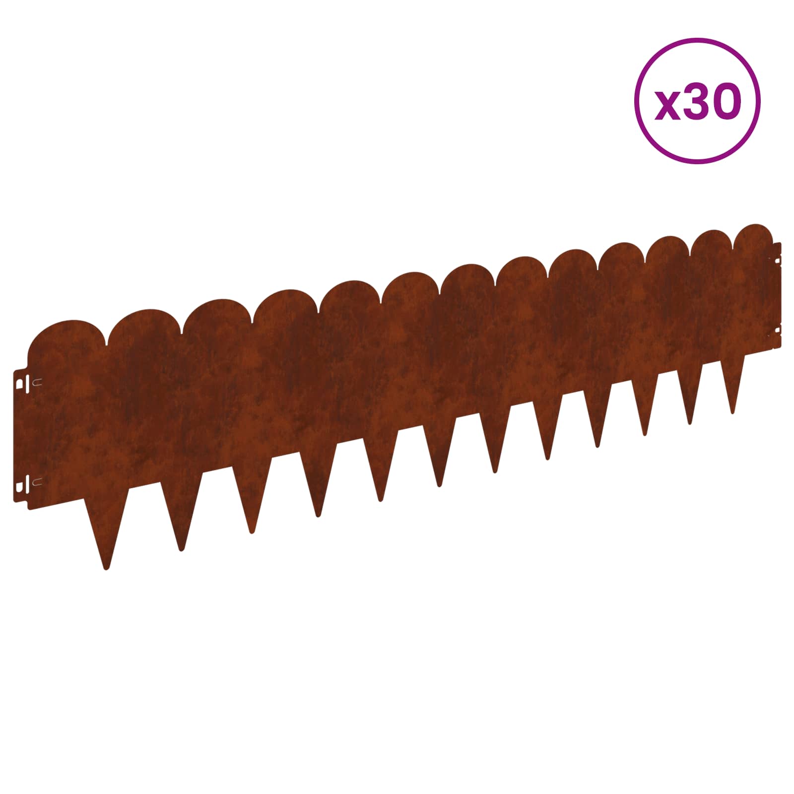 Raseneinfassung 30 Pcs 103 X Stahl Rostig
