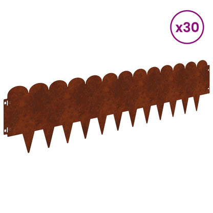 Raseneinfassung 30 Pcs 103 X Stahl Rostig