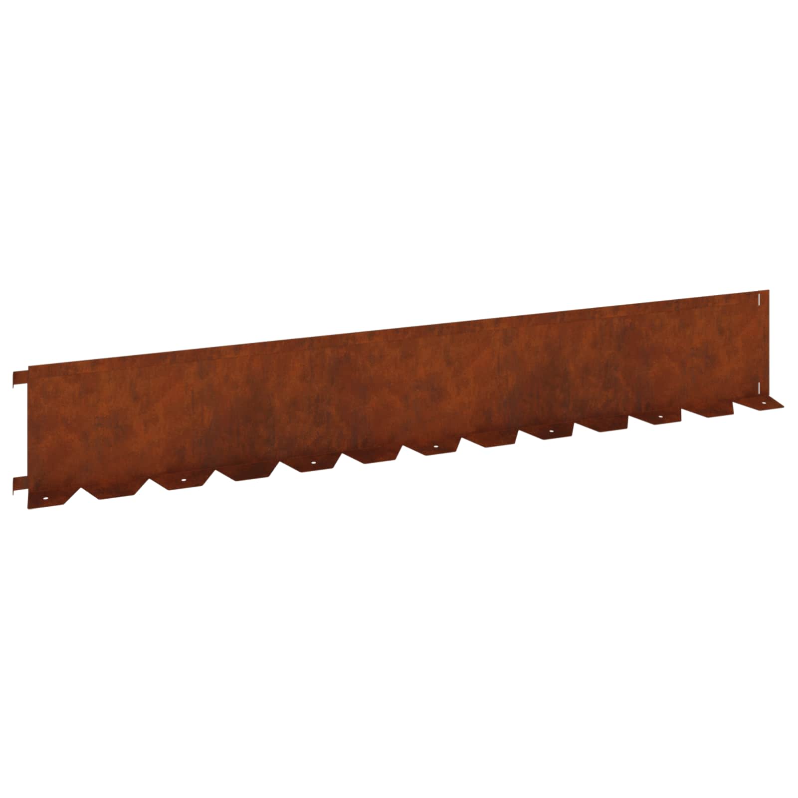 Raseneinfassung 20 Pcs 102 X 15 X 4 Cm Stahl Rostig