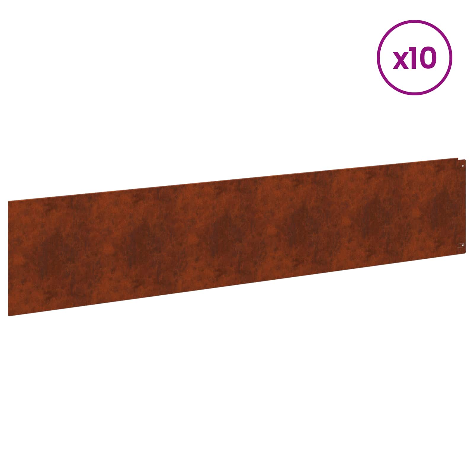 Raseneinfassung 10 Pcs 100 X Stahl Rostig