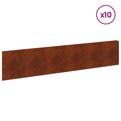 Raseneinfassung 10 Pcs 100 X Stahl Rostig