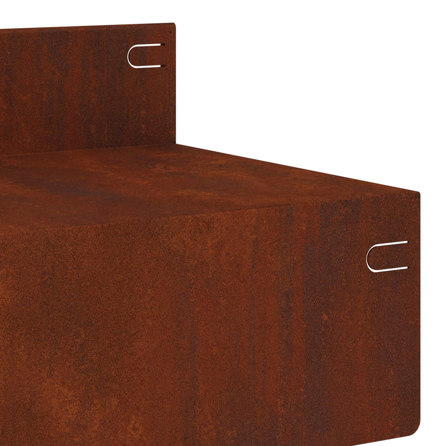 Raseneinfassung 30 Pcs 100 X 10 X 8 Cm Stahl Rostig