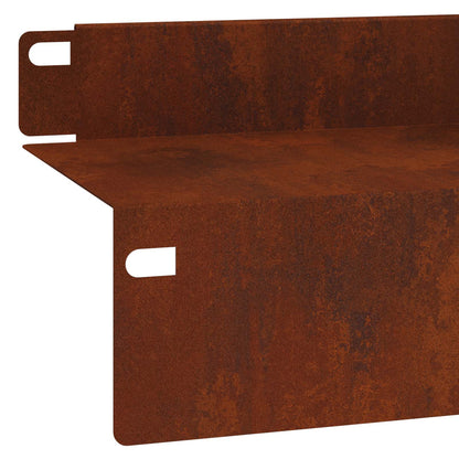 Raseneinfassung 30 Pcs 100 X 10 X 8 Cm Stahl Rostig