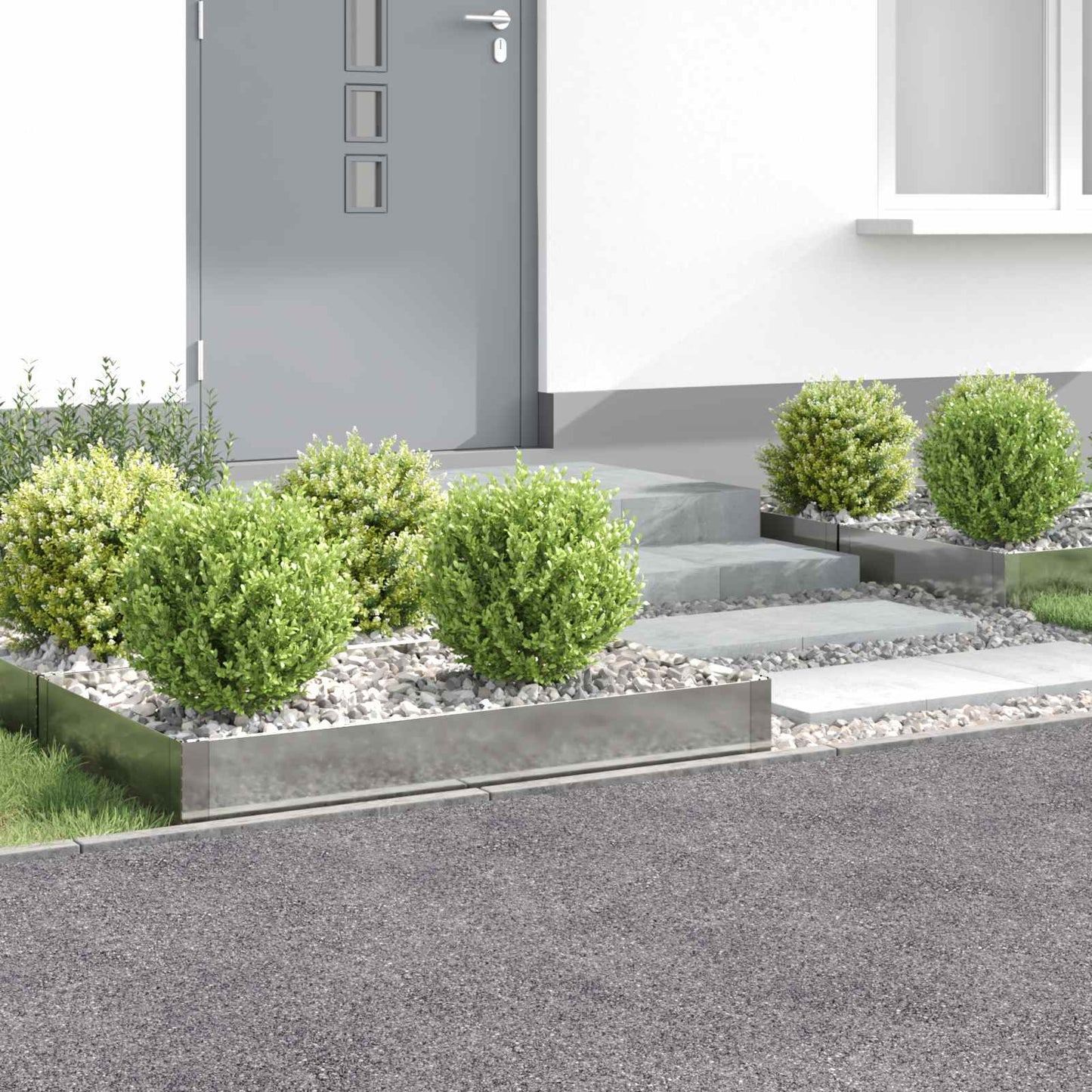Raseneinfassung 4 Pcs Stahl Rostig