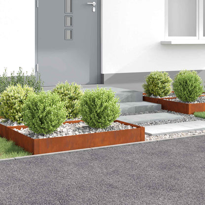Raseneinfassung 4 Pcs Stahl Rostig