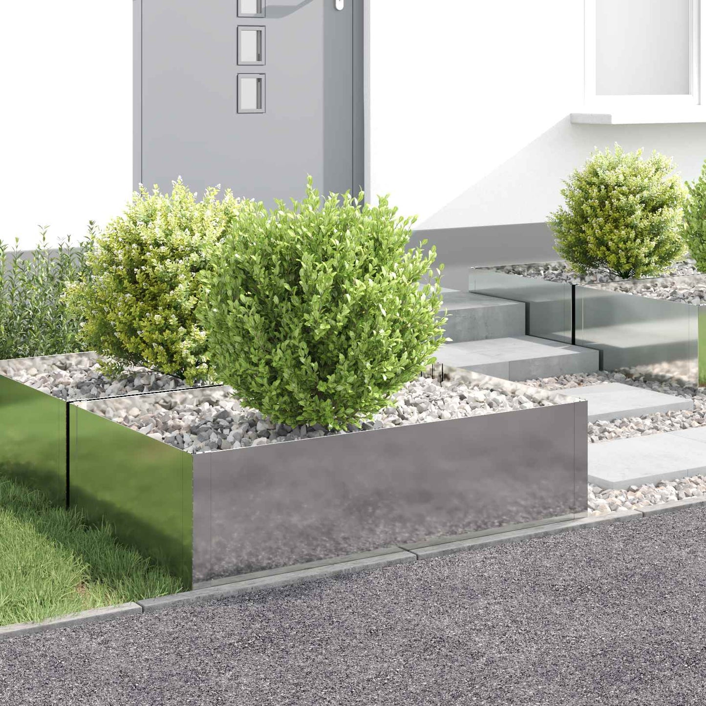 Raseneinfassung 4 Pcs Stahl Rostig