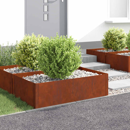 Raseneinfassung 4 Pcs Stahl Rostig