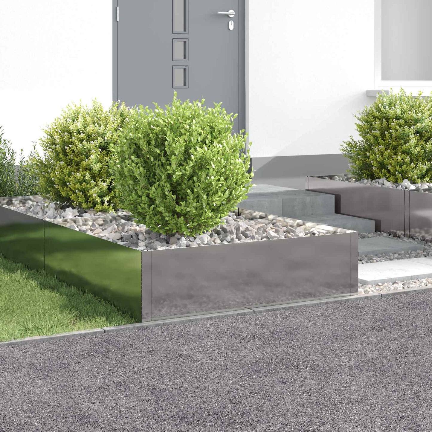 Raseneinfassung 4 Pcs Stahl Rostig