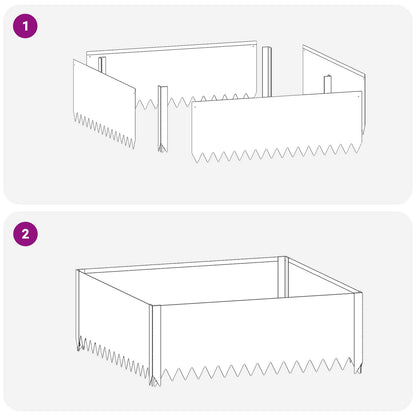 Raseneinfassung 4 Pcs Stahl Rostig