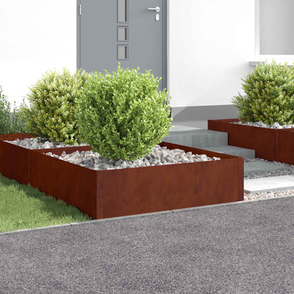Raseneinfassung 4 Pcs Stahl Rostig