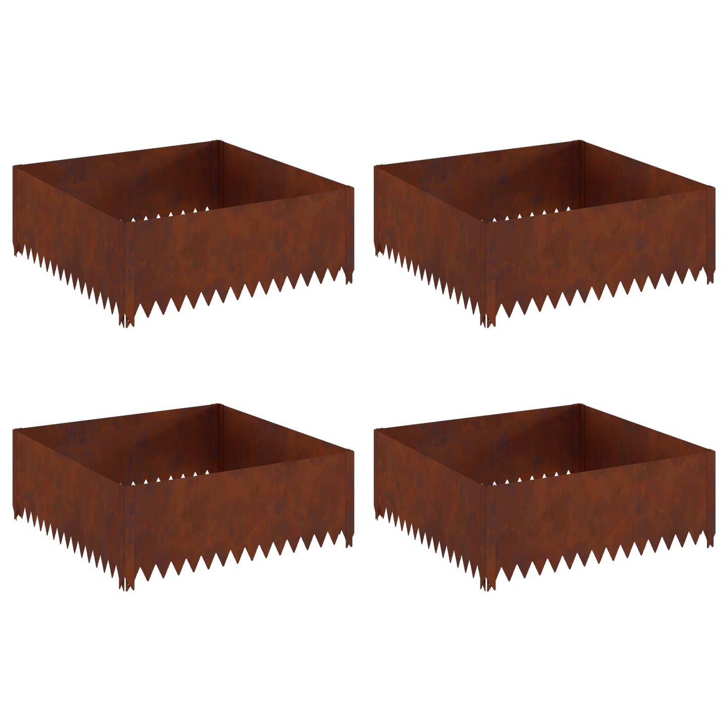 Raseneinfassung 4 Pcs Stahl Rostig