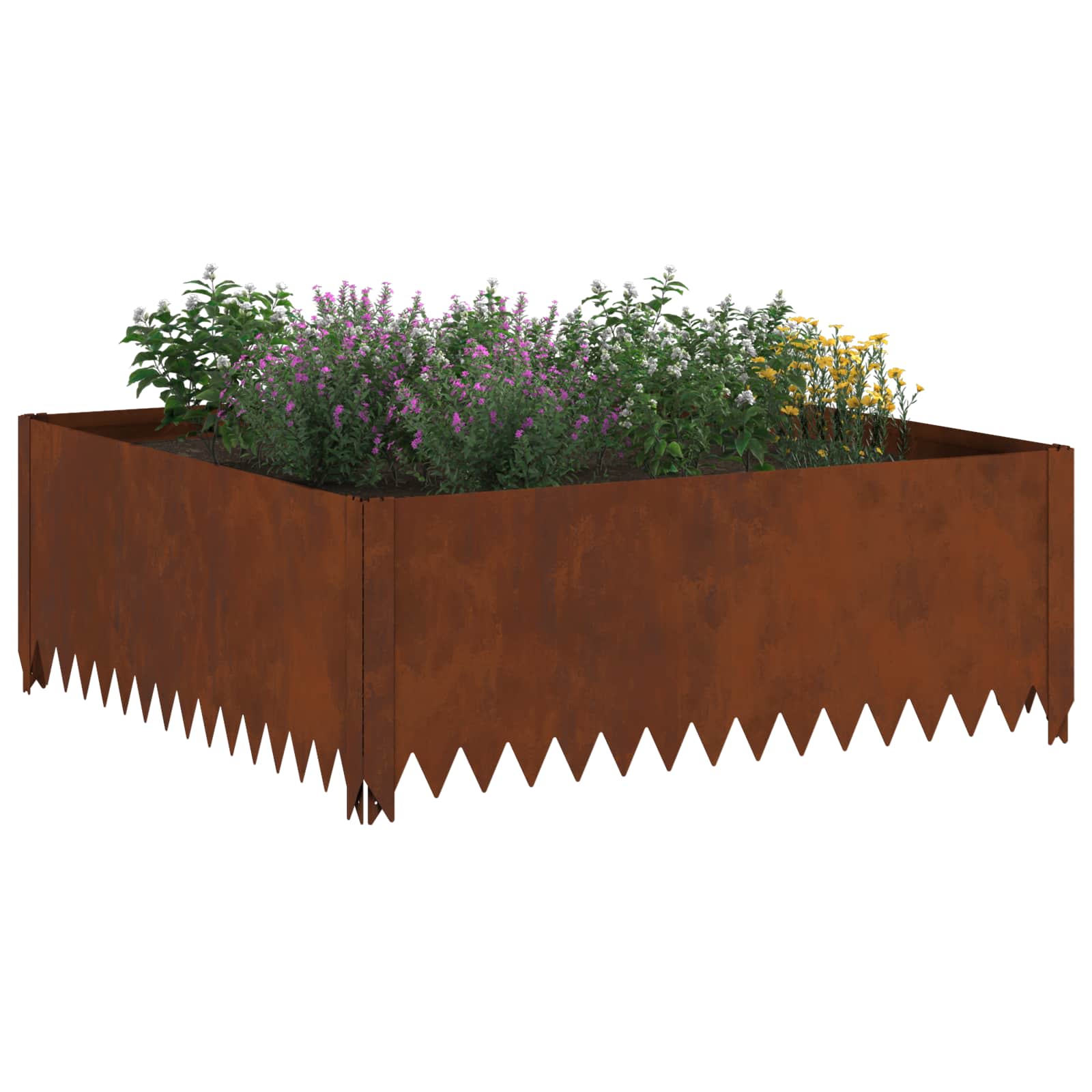 Raseneinfassung 4 Pcs Stahl Rostig