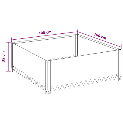 Raseneinfassung 4 Pcs Stahl Rostig